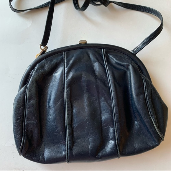 Vtg Bravo Browns Crossbody Bag Navy Blue - Picture 10 of 14